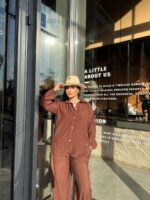 Lara's Linen Suit - Brown