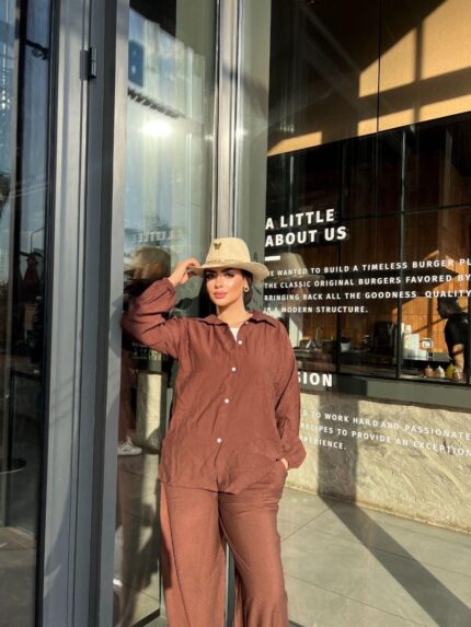 Lara's Linen Suit - Brown