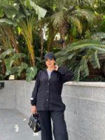 Lara's Linen Suit - Black
