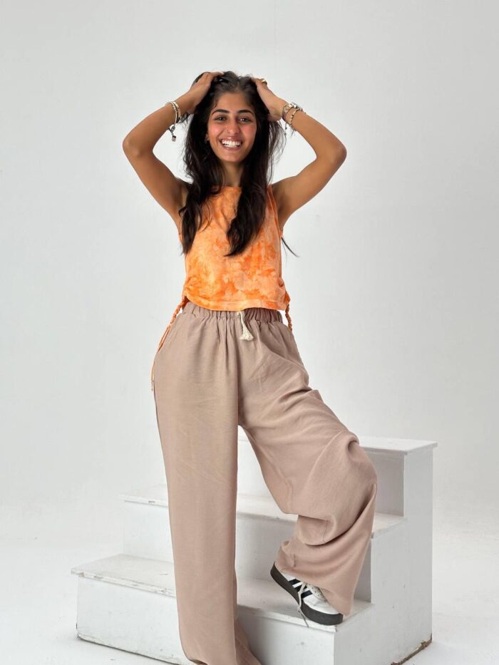 Lara’s Linen Pant Beige - Image 1